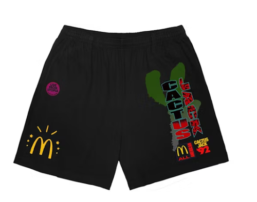 Travis Scott x McDonald's All American '92 II Shorts Black 1.png