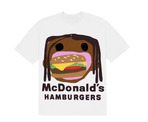 Travis Scott x CPFM 4 CJ Burger Mouth T Shirt White 1.png