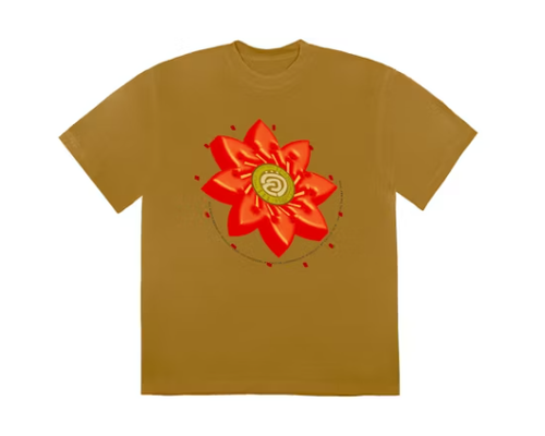 Travis Scott Cactus Jack Flower T shirt Gold 1.png