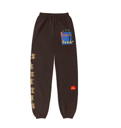 Travis Scott x McDonald's Smile Sweatpants Brown 1.png