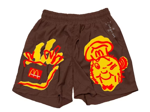Travis Scott x McDonald's Illustration II Shorts Brown 1.png