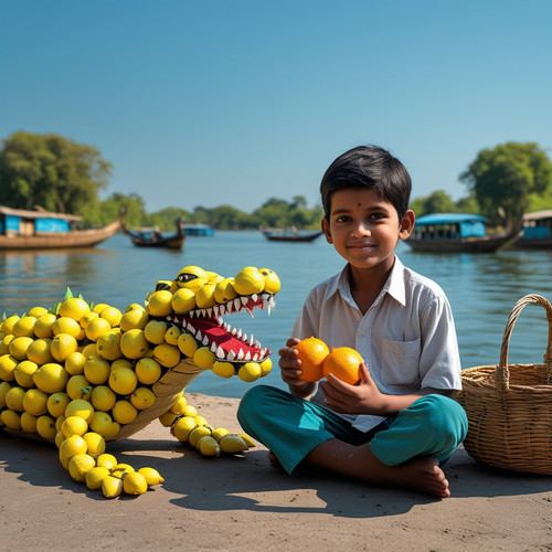 Leonardo Phoenix 10 Indian The image shows a young boy sitting 3.jpg