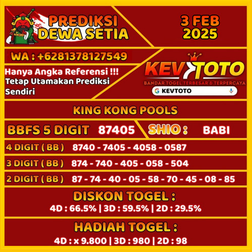 Prediksi Togel Toto 4D Kingkong Senin 3 Februari 2025.jpg