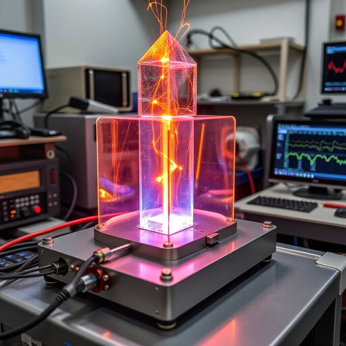 a pyroelectric particle accelerator with a crystal heated by a laser generating a strong electric fi.jpg