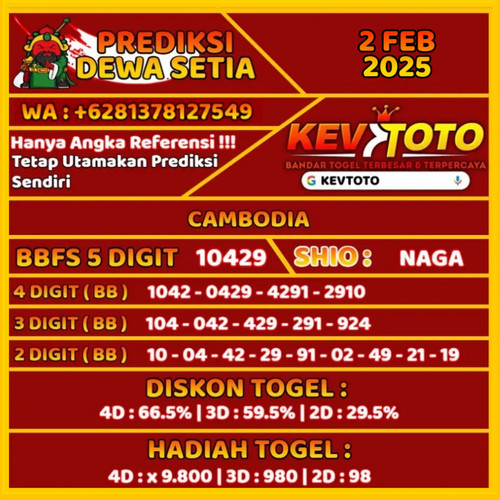 Prediksi Togel Toto 4D Cambodia Minggu 2 Februari 2025.jpg