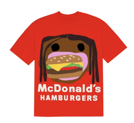 Travis Scott x CPFM 4 CJ Burger Mouth T Shirt Red 1.2