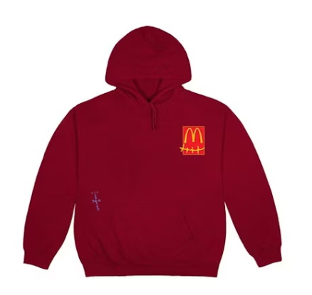 Travis Scott x McDonald's Live From Utopia Sticker Hoodie Burgundy 2.2