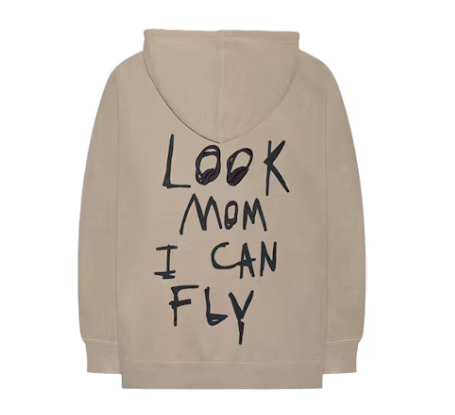 Travis Scott Astroworld Look Mom I Can Fly Hoodie Tan 2.2