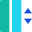 A blue and green logo