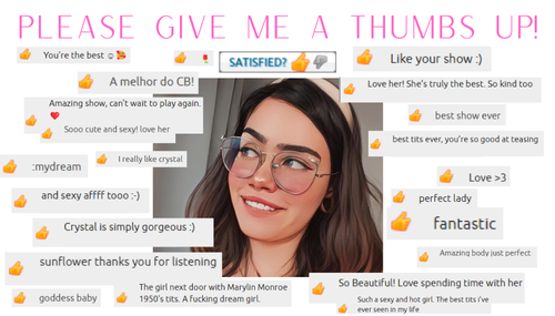 I like your show 1 i LOVE YOU 3 Support my kittens 4 LickSuck my finger 5 PM 10 ARMPIT 15 Doggy 20 S.png