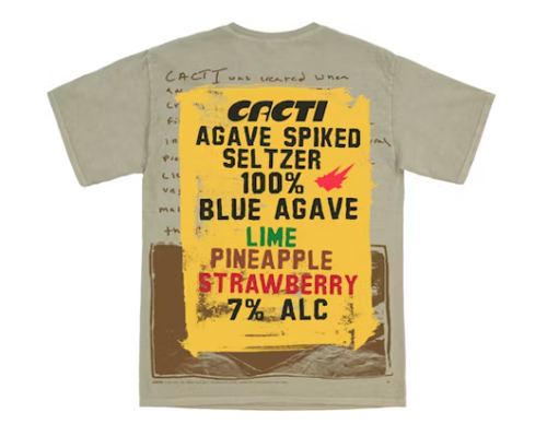 Travis Scott Cacti Painted Sign Tee Tee Olive 1.png