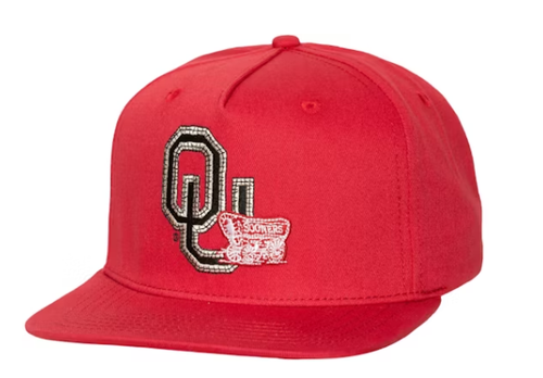 Travis Scott x Mitchell & Ness Oklahoma Sooners Snapback Hat Red 1.png