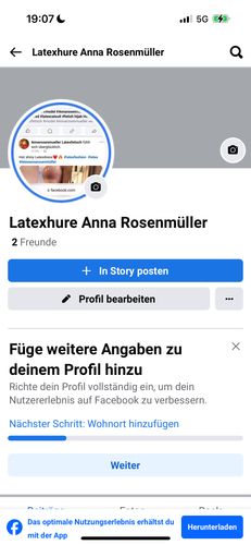 Prostituierte latexhure Anna Rosenmüller,  ein Facebook Profil erstellt und mit ihren vollen Namen u.png