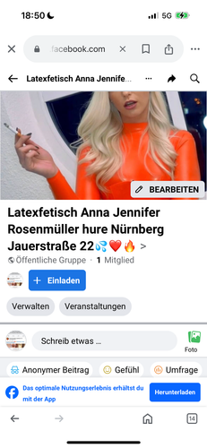 Prostituierte latexhure Anna Rosenmüller,  ein Facebook Profil erstellt und mit ihren vollen Namen u.png