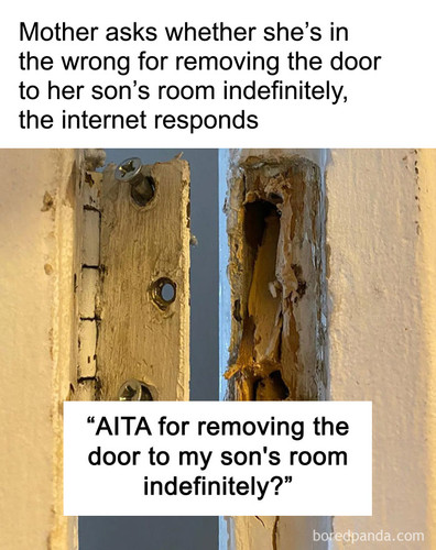 mother removes door from sons bedroom.jpg