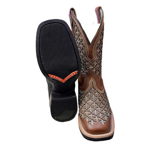 Bota Texana FEMININA Passo Livre Dakar Chocolate Com Glitter (4).jpg
