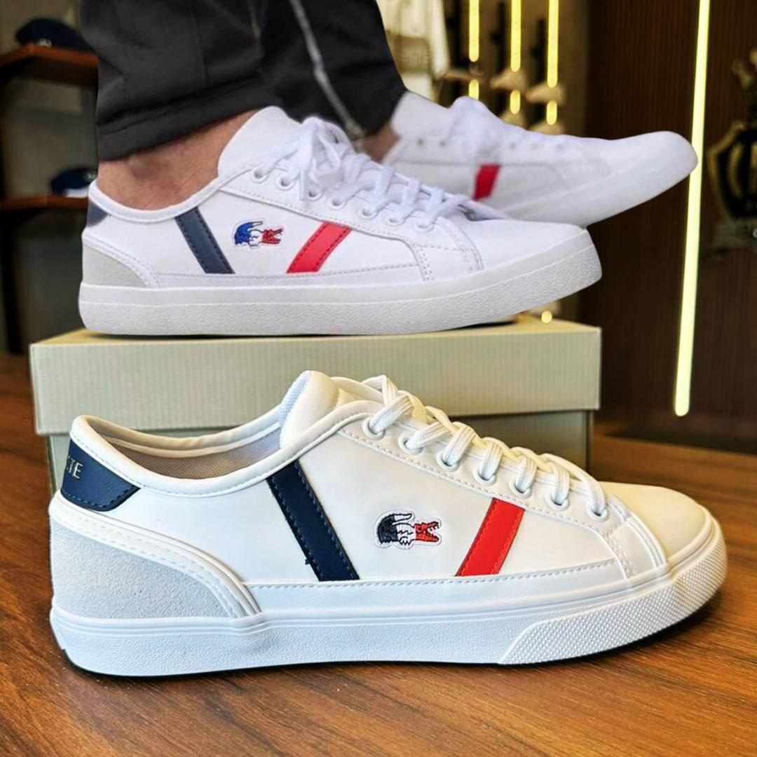 Tênis De Tecido Masculino Lacoste Sideline Tricolor