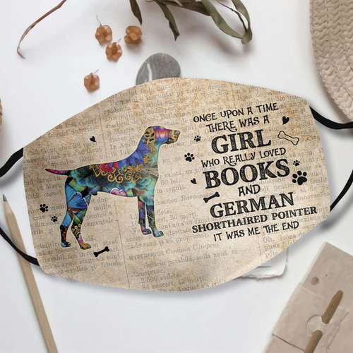 Once Upon A Time Books and German Shorthaired Pointer EZ07 1108 Face Mask 2