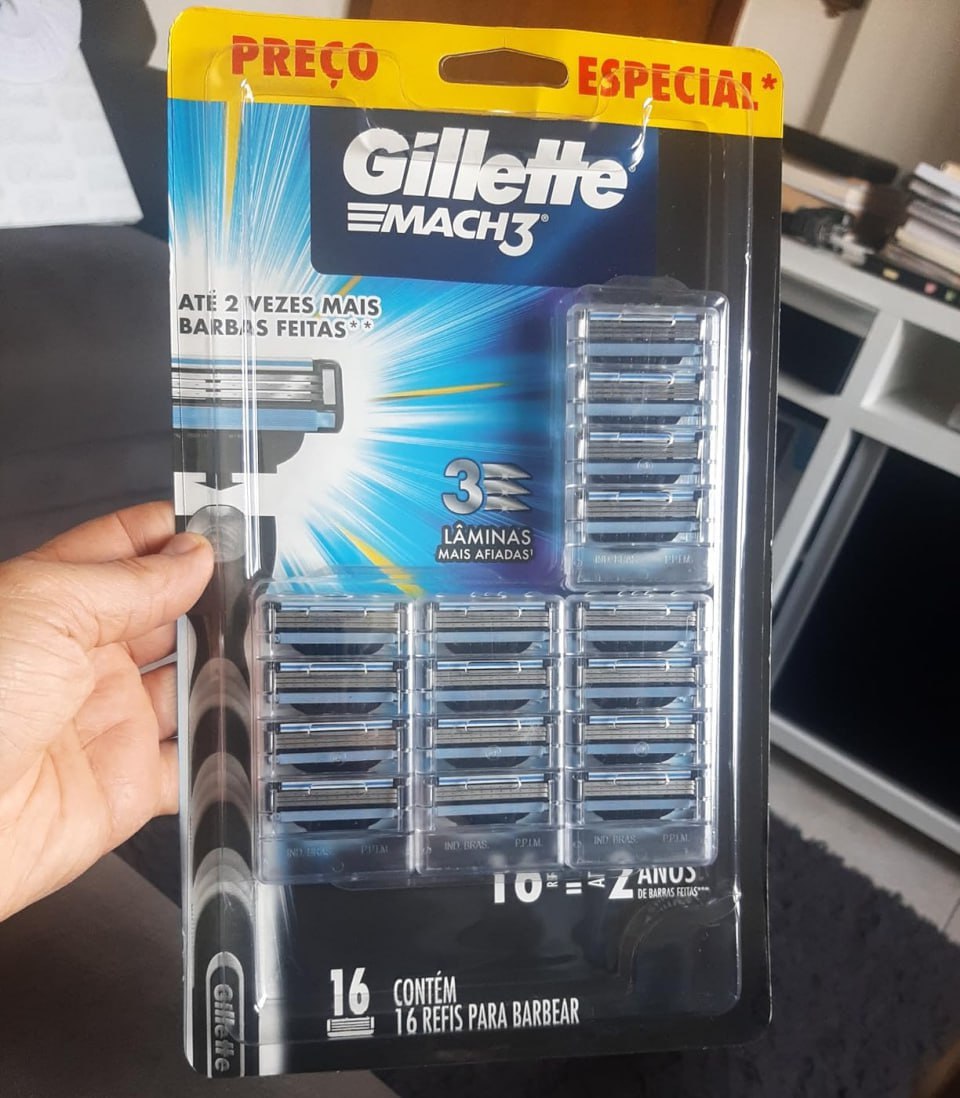 Gillette Mach3 Carga Para Aparelho 16 Uds