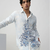 Sky Blue Linen Slim Fit Men's Luxury Premium Branded Shirt.png