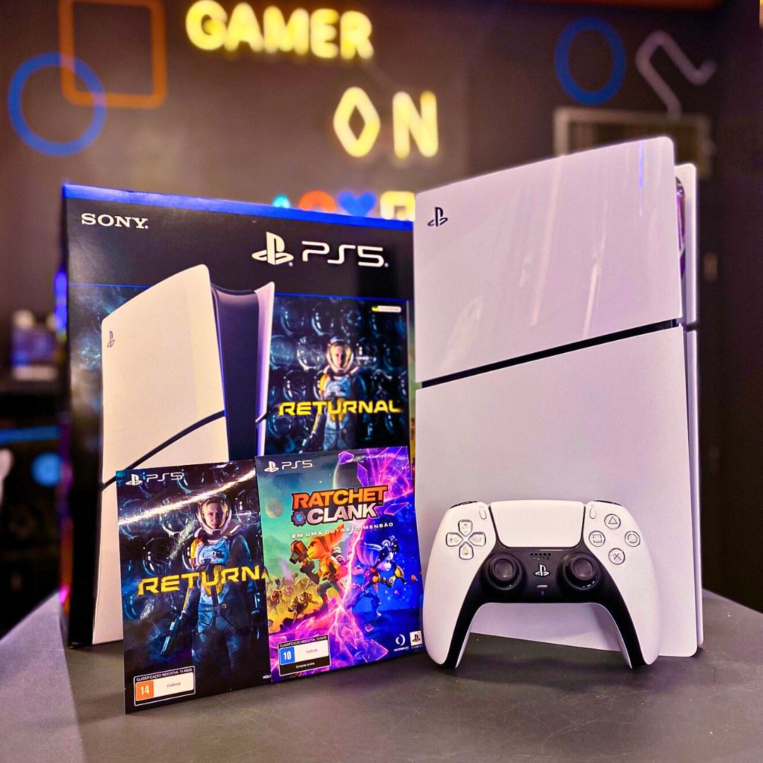 PlayStation 5 Slim Edição Digital 2024 1TB + 2 Jogos