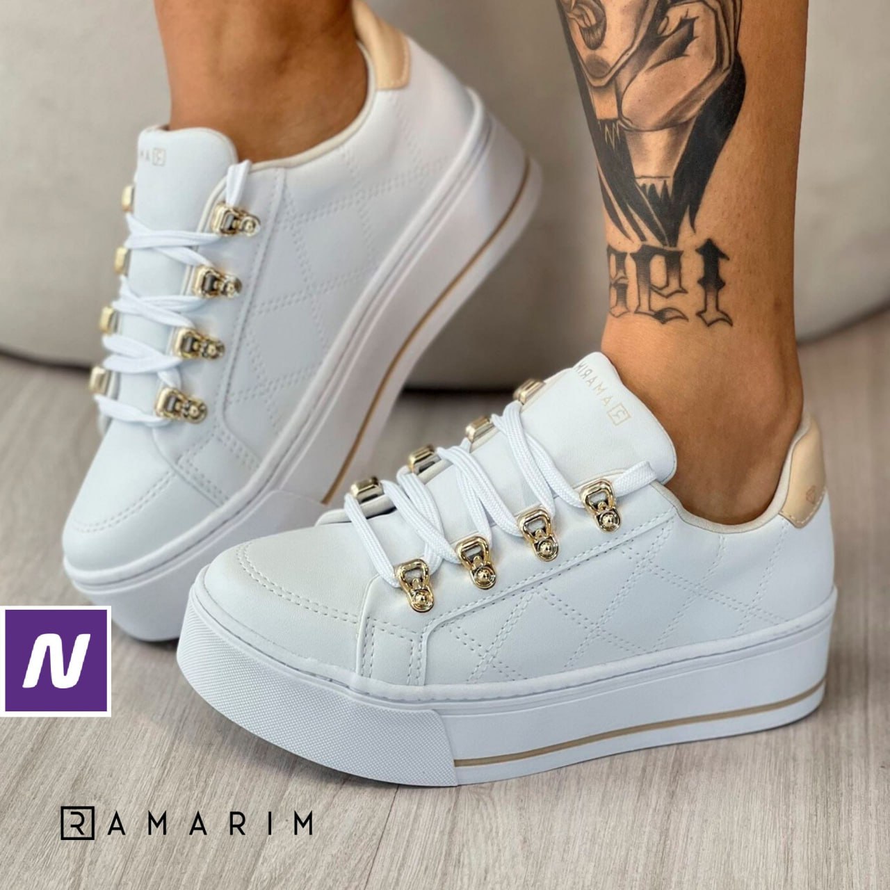 Tênis Ramarim Casual Feminino – Branco