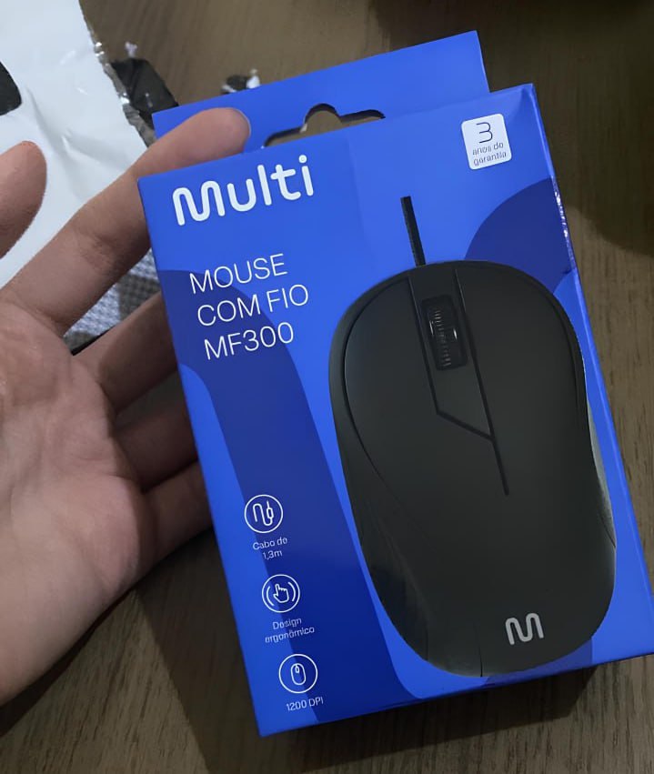 Mouse com Fio Multi Wave Textura Emborrachada Cabo de 130cm – MO222