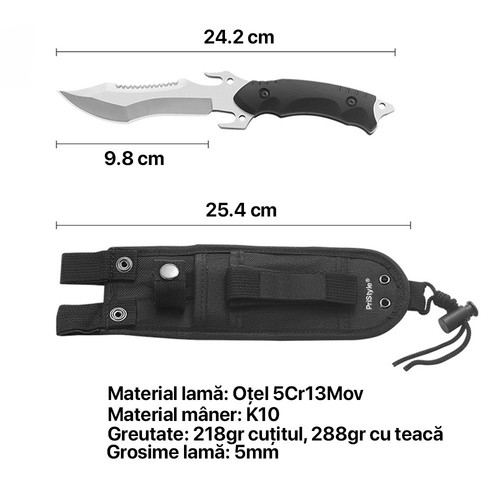cutit briceag camping vanatoare bushcraft supravietuire pristyle otel calit pliabil rezistent HRC