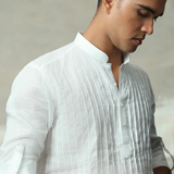PREMIUM WHITE PLAIN CHINESE LINEN SHIRT.png