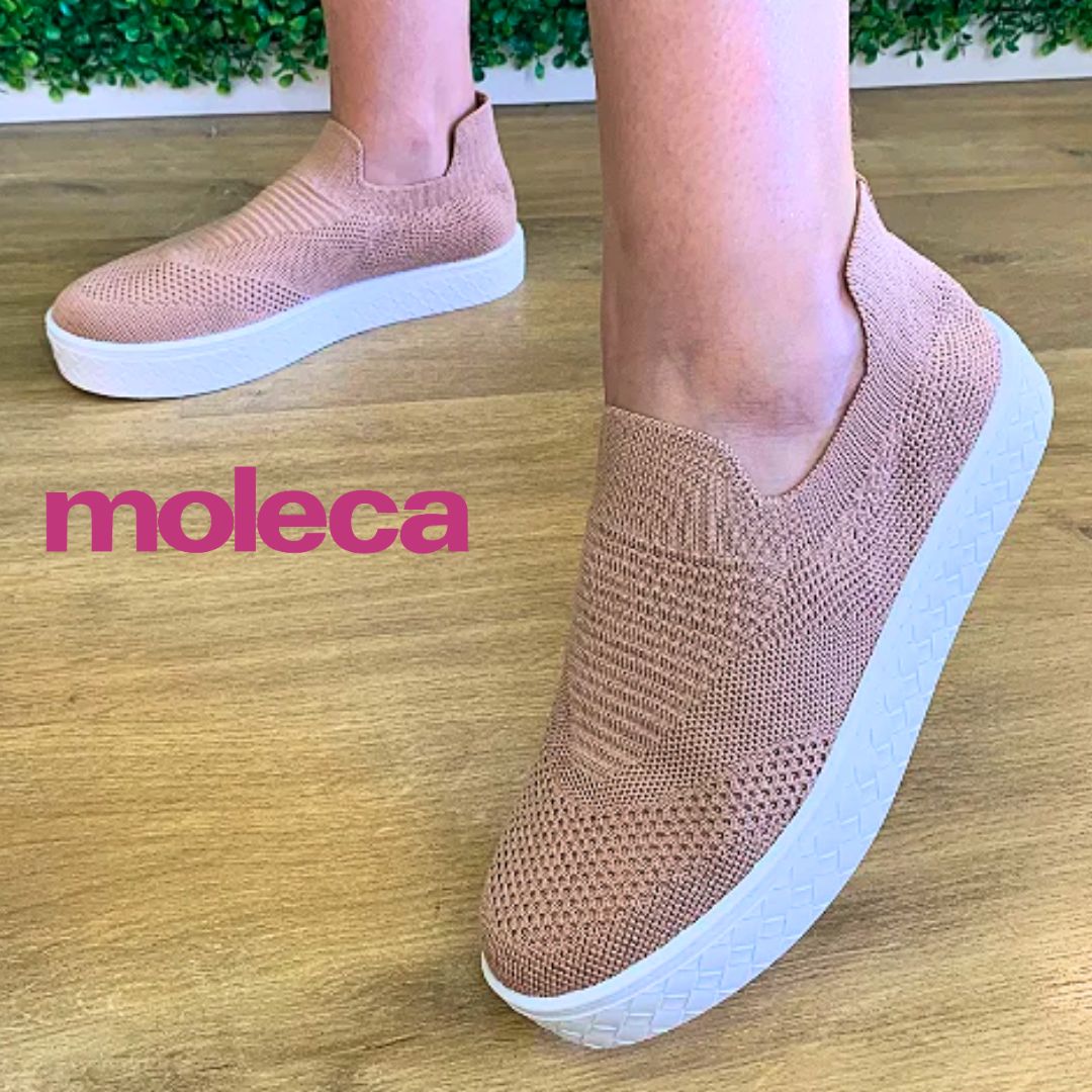 Tênis Moleca Feminino Casual Elástico Concreto