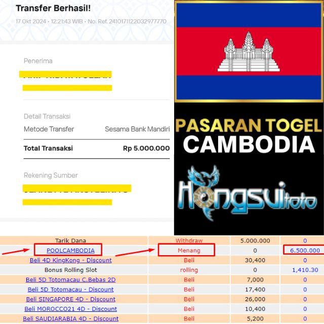 SELAMAT KEPADA ID XXXX JACKPOT POOL CAMBODIA DI WEB HONGSUITOTO
