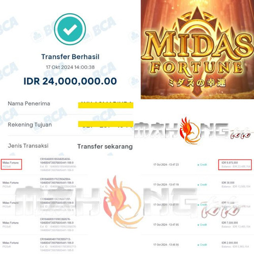 SELAMAT KEPADA ID XXXX JACKPOT PERMAINAN Midas Fortune PG Soft DI WEB MAHONGTOTO