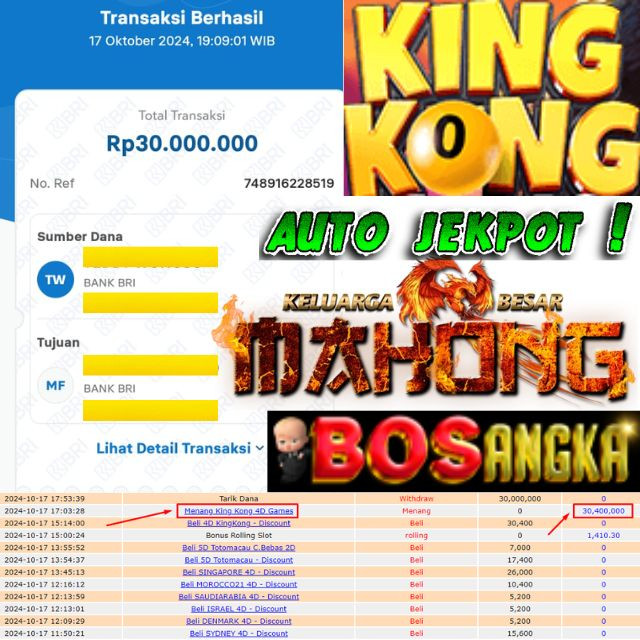 SELAMAT KEPADA ID XXXX JACKPOT POOL KINGKONG 4D GAMES DI WEB BOSANGKA