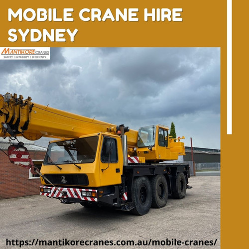 Mantikore Cranes is the best mobile crane hire sydney company and providers of supplying our clients with reliable and experienced Tower crane operators, dogman and riggers. Our cranes and personnel are suitably skilled and experienced to overcome all kinds of crane challenges. Ranging from small to large projects we have a crane to meet your needs. We are committed to completing all projects safely, efficiently, on budget and on-time. We also provide buyback options once your crane has completed your project. We have more than 29 years of experience working in the crane hire industries in Australia. We assure you that you will receive the best crane hire services.  Cranes available for sale or hire to the construction sector. Cranes we provide are Tower Crane, Mobile Cranes, Self-Erecting cranes, Electric Luffing cranes etc.   Experienced operators and personnel are available for short- or long-term assignments.  For more information visit our site today. Book Consultation:  1300626845
Website:  https://mantikorecranes.com.au/mobile-cranes/

Address:  PO BOX 135 Cobbitty NSW, 2570 Australia
Email:  info@mantikorecranes.com.au 
Opening Hours:  Monday to Friday from 7 am to7 pm

Follow us on our Social accounts:
•	Facebook
https://www.facebook.com/pg/Mantikore-Cranes-108601277292157/about/?ref=page_internal
•	Instagram
https://www.instagram.com/mantikorecranes/