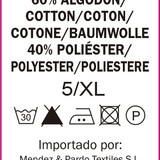60% cotton 40% polyester Care label
