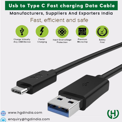 Usb to Type C Fast charging Data Cable Manufacturers, Suppliers and Exporters India.jpg