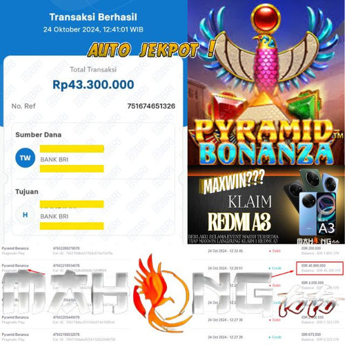 SELAMAT KEPADA ID XXXX JACKPOT PERMAINAN Pyramid Bonanza Slot - Pragmatic Play DI WEB MAHONGTOTO