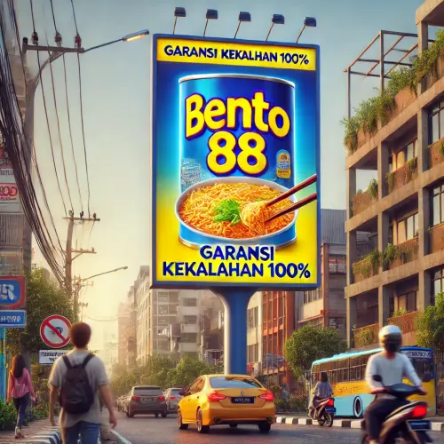 DALL·E 2025 01 08 04.51.30 A vibrant roadside advertisement board for instant food prominently displ.webp