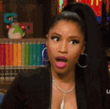 Shocked 06 Nicky Minaj looking hella surprised on some Bravo show aka Stunned (Animated GIF).gif