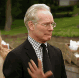 Disgusted 08 Gay reality TV personality older white man going Ewww and sticks his tongue out aka Nev