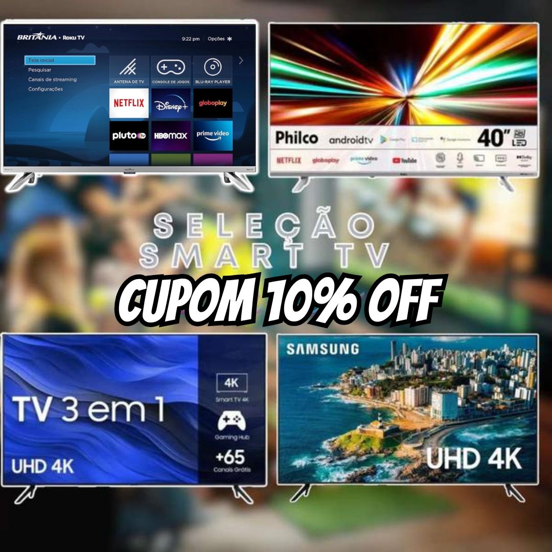 Seleção De Tvs Com 10% De Desconto Usando O Cupom TV10