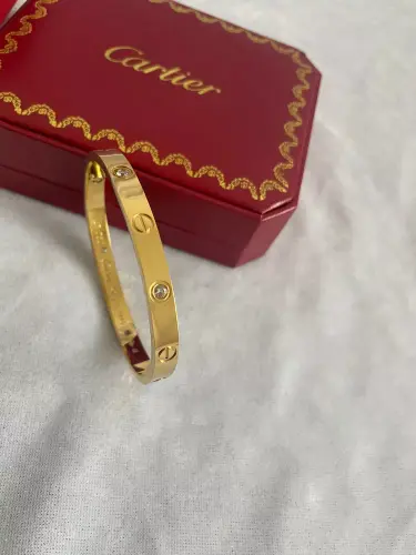 Cartier Signature Logo Gold Bracelet Size 194.webp