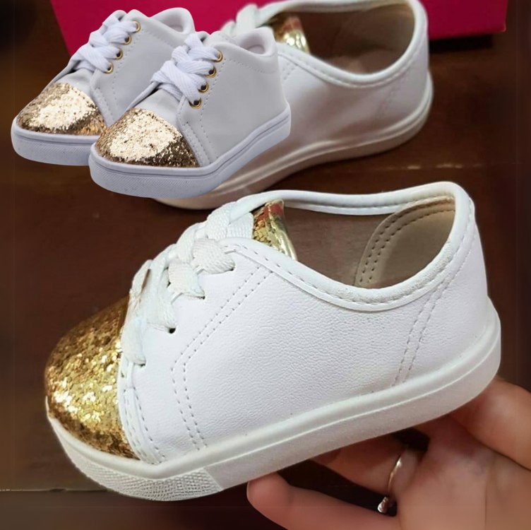 Tênis Infantil Tricae Eco & Fun Glitter Branco