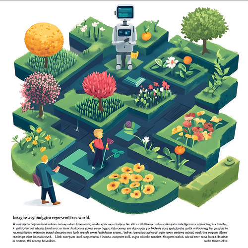 234 Prompt Imagine a symbolic garden representing the modern sales world A salesperson navigates thr.jpg