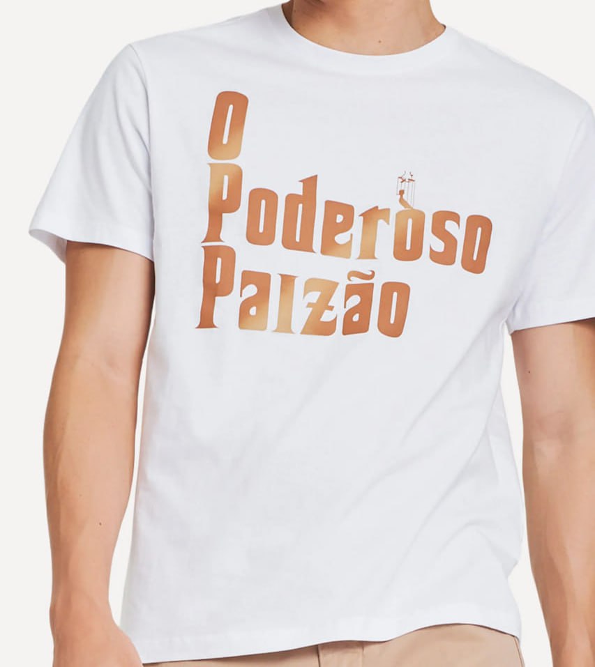 Camiseta Reserva Masculina Estampada Poderoso Paizão Branca