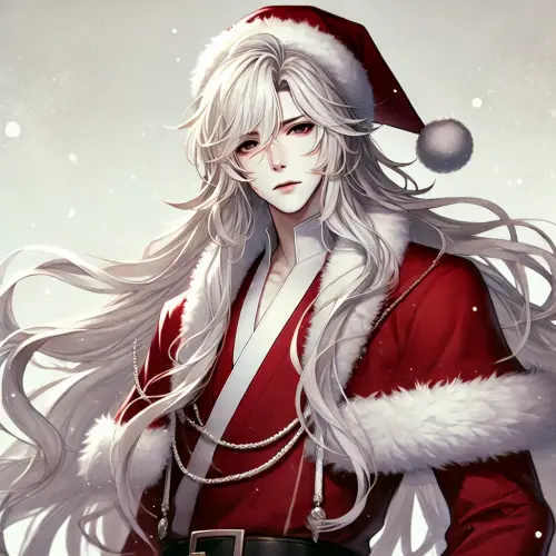 DALL·E 2024 12 16 18.21.12 An anime style male character with long, flowing white hair, elegant and .webp