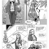A comic about Ella, the model, introducing helself. She's not the sharpest tool in the shed.
