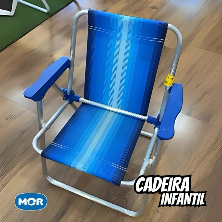 Mor – Cadeira Infantil Alta Alumínio Azul