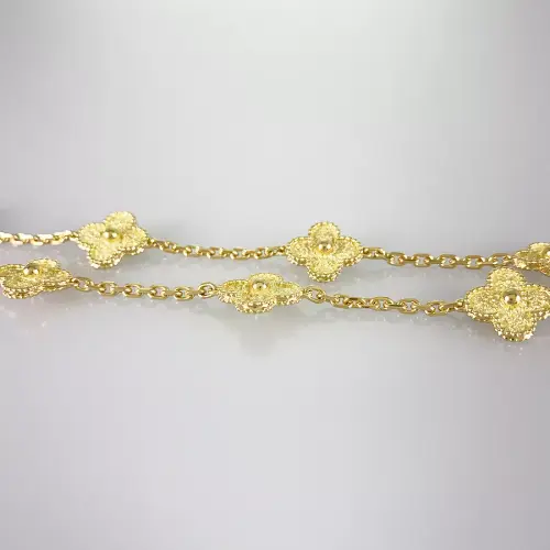 Van Cleef & Arpels Vintage Alhambra Yellow gold Necklace3.webp