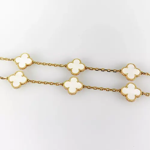 Van Cleef & Arpels Vintage Alhambra Yellow gold shell Necklace3.webp